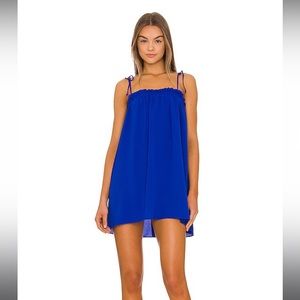 Show me your mumu Angel mini dress in bright blue - s
